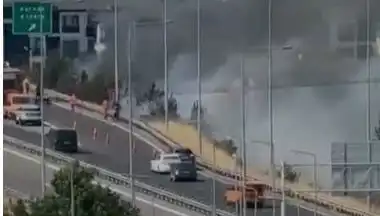 Anadolu Otoyolu'nda Sigara İzmaretinin Yol Açtığı Yangın Korkuttu