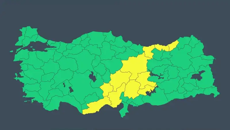 Türkiye’nin 11 İlinde Şiddetli Yağış ve Fırtına Tehlikesi